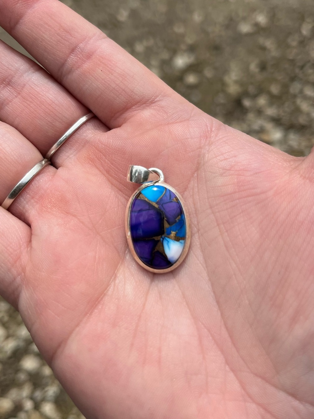 Violet & turquoise pendant